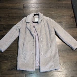 American Eagle Faux Fur Trench Coat XS